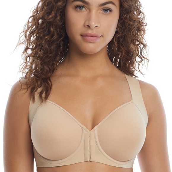 FURLOUGH SALE Bali Nude One Smooth U Posture Boost Support Bra - Sz 42D US - Picture 1 of 9
